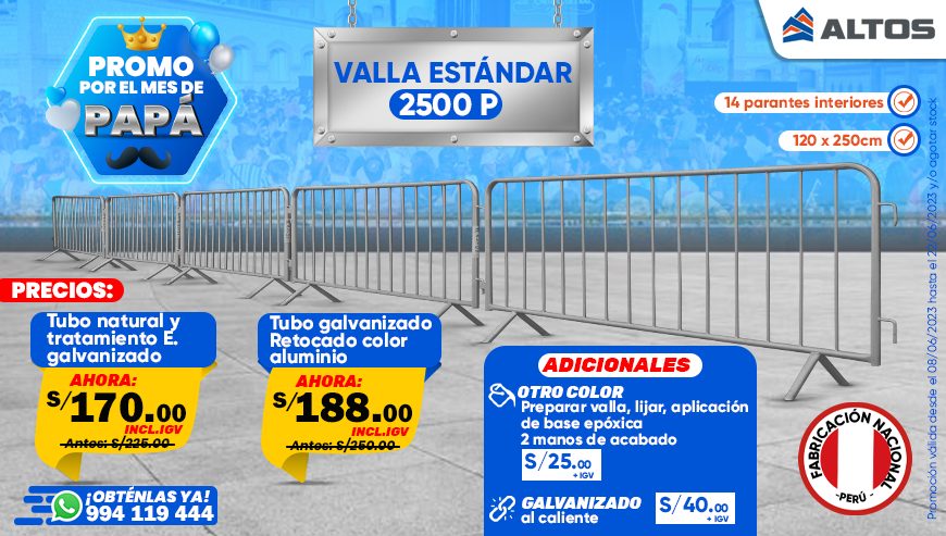 Vallas de Seguridad 2500 P