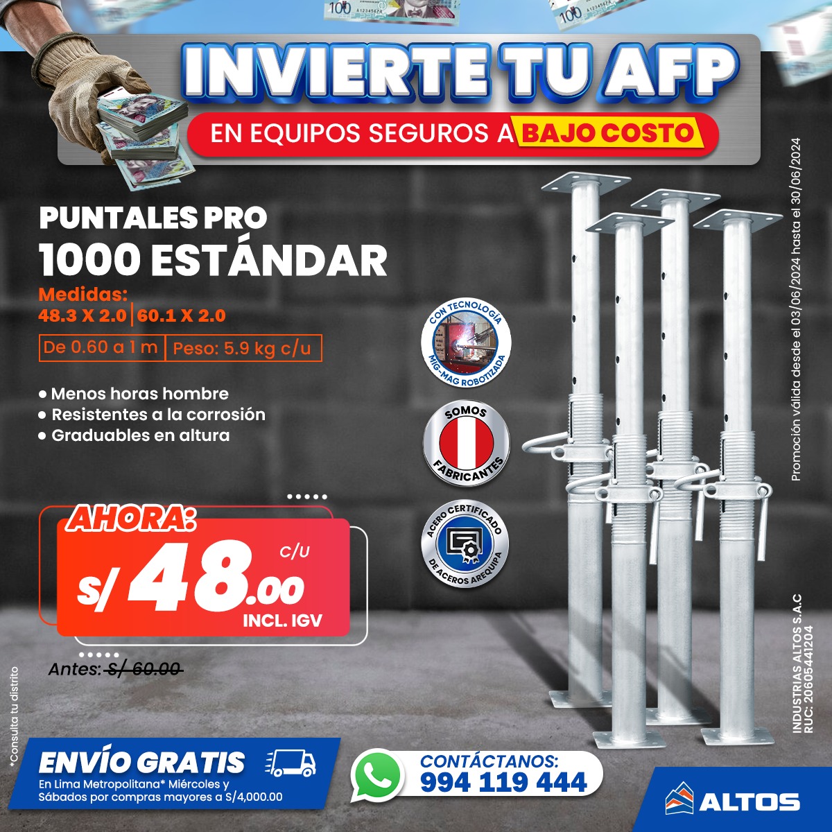 Puntal PRO 1000 ESTÁNDAR