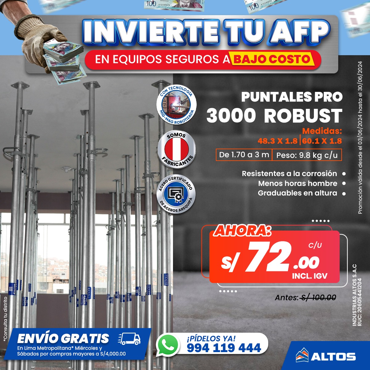 PUNTALES PRO 3000 ROBUST
