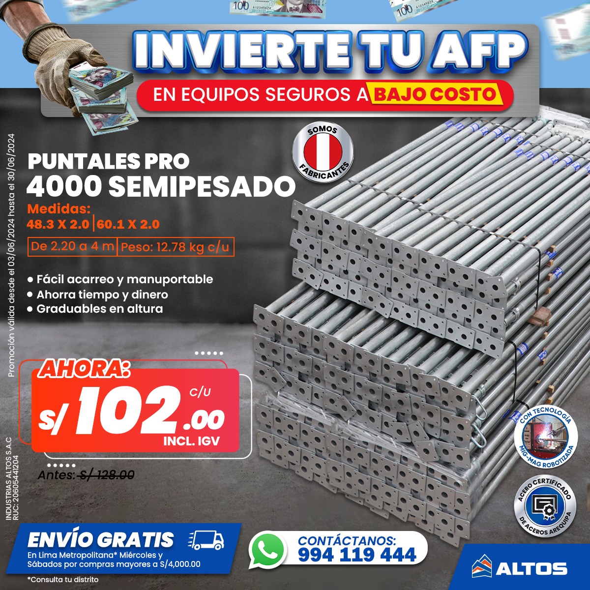 PUNTALES PRO 4000 SEMIPESADO